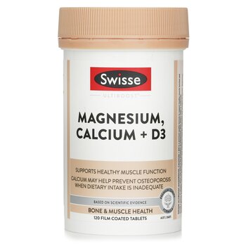 Swisse Swisse Ultiboost Magnesium Calcium + Vitamin D - 120 Tablets  120pcs