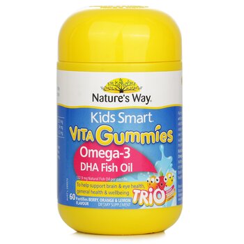 NATURE'S WAY Nature's Way Kids Smart Vita Gummies Omega-3 DHA Fish Oil - 60 Gummies [Parallel Import]
