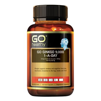 Go Healthy [Authorized Sales Agent] GO Ginkgo 9000 1-A-DAY - 60 Vcaps  60pcs/box