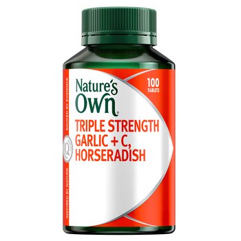 Nature's Own [Authorized Sales Agent] Nature's Own Triple Strength Garlic + C, Horseradish - 100 tablets 100pcs/box