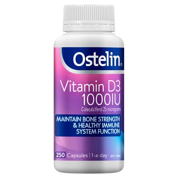 オステリン Ostelin [Authorized Sales Agent] Ostelin Vitamin D3 1000IU - 250 Capsules 250pcs/box