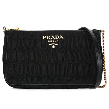 Prada Prada Tessuto Gaufre Sling Bag 1BH152  Black