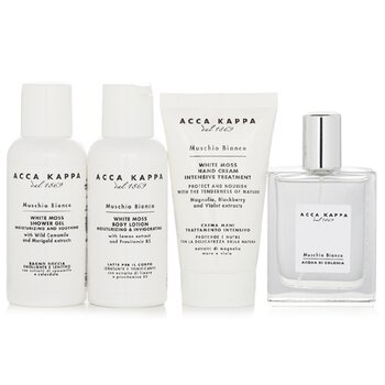 Acca Kappa - White Moss Gift Set: 1x Eau De Cologne Spray 50ml, 1x Shower Gel 100ml, 1x Body Lotion 100ml, 1x Hand Cream 75ml Image 1