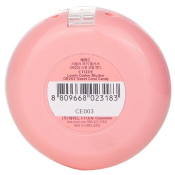 Etude House - Lovely Cookie Blusher - #OR202 Sweet Coral Candy Image 2