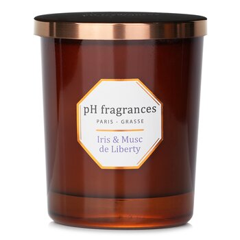 pH fragrances - Scented Candle Iris & Musc de Liberty  - 180g/6.3oz