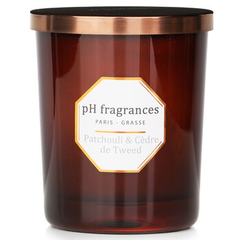 pH fragrances - Scented Candle - Patchouli & Cedre De Tweed  - 180g/6.3oz