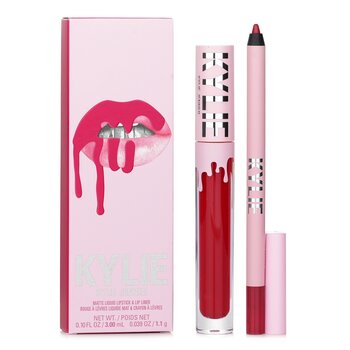 Matte Lip Kit: Matte Liquid Lipstick 3ml + Lip Liner 1.1g - # 402 Mary Jo K (2pcs) 