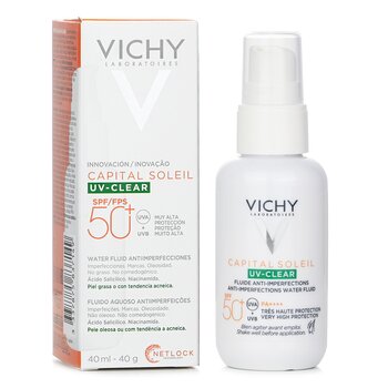 Vichy - Capital Soleil UV Clear Anti Imperfections Water Fluid SPF 50 (For All Skin Types) Image 1