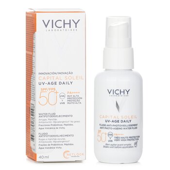 Vichy - Capital Soleil UV Age Daily Anti Photo Ageing Water Fluid SPF 50 (For All Skin Types) Image 1