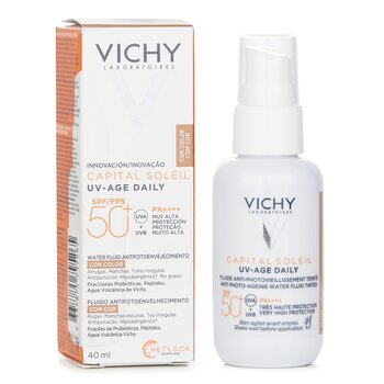 Vichy - Capital Soleil UV Age Daily Anti Photo Ageing Water Fluid Tined SPF 50 (For All Skin Types) Image 1