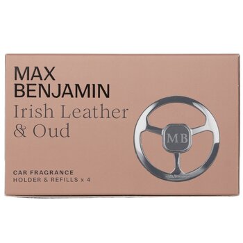 Max Benjamin - Car Fragrance Gift Set - Irish Leather & Oud  - 4pcs