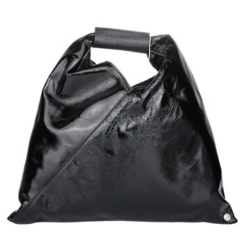 Maison Margiela MM6 Japanese Leather Top Handle Tote Bag Black