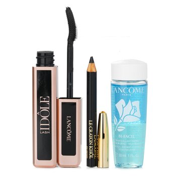 Lancome - Lash Idole Mascara Set: Volumizing Mascara 8ml + Le Crayon Khol - No. 01 Black 0.7g + Non-Oily Instant Cleanser 30ml 942911 Image 1