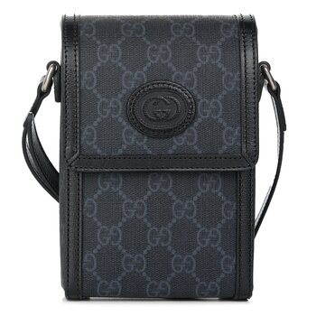 古驰 Gucci GG Supreme Mini Shoulder Bag 699402 Black