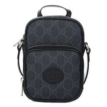 Gucci Interlocking G Mini Shoulder Bag 672952 Black
