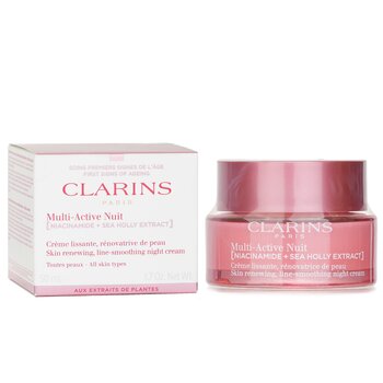 Clarins - Multi-Active Nuit (Niacinamide + Sea Holly Extract) Skin Renewing Line-Smoothing Night Cream All Skin Types Image 1