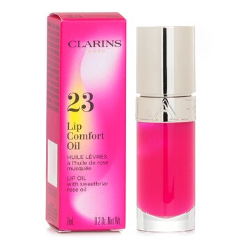 Clarins - Lip Comfort Oil With Sweetbriar Rose Oil- # 23 Passionate Pink Image 1