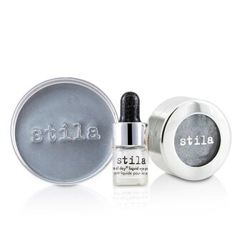 Stila Möhtəşəm Metallar Folqa Finish Göz Kölgəsi Mini Stay Bütün Gün Maye Göz Astarı - Titan 2pcs