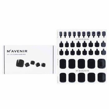 Mavenir Αυτοκόλλητο νυχιών (Μαύρο) - # Classic Black Pedi 36pcs