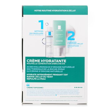 La Roche Posay - Votre Routine Hydatation & Eclat Set: Hydraphase HA Riche Moisturizing  Cream 50ml + Micellar Water 50ml Image 2