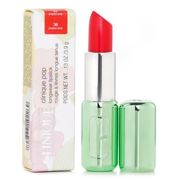 Clinique - Pop Longwear Lipstick Satin- # 36 Poppy Pop Image 1