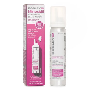 Bosley - Minoxidil Topical Aerosol 5% (For Woman) Hair Regrowth Treatment Image 1