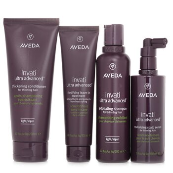 Aveda - Invati Ultra Advanced 4 Step Light System Set: Light Shampoo 200ml+Light Conditioner 200ml+Serum 150ml+Treatment 100ml Image 1