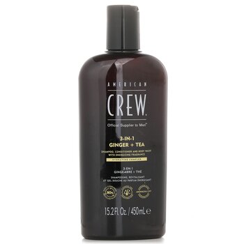 American Crew - 3-in-1 Ginger + Tea Shampoo, Conditioner And Body Wash Image 1