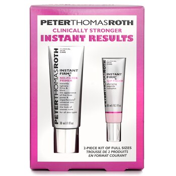 Clinically Stronger Instant Results Fulll Size 2 Piece Kit: Instant Firm No Filter Primer 30ml+Lip Filter 10ml (2pcs) 