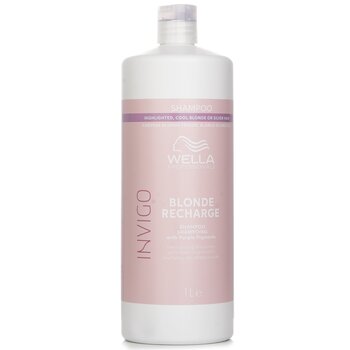 Wella - Invigo Blonde Recharge Shampoo With Purple Pigments Highlighted, Cool Blonde Or Silver Hair Image 1