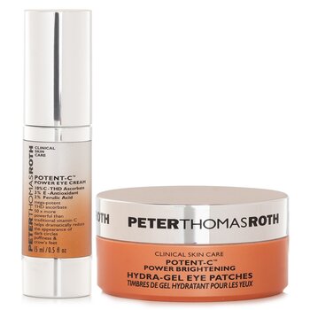 Peter Thomas Roth - Clinically Stronger Brighetning 2 Piece Kit Of Full Size: Potent C Power Eye Cream 15ml+ Hydra Gel Eye Patches 30 Pairs Image 1