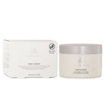 CosMedix - Prep & Reset Dual Sided Lactic Acid Exfoliating Facial Pads Image 1