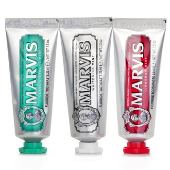 Marvis - 3 Flavours Box: 1xClassic Strong Mint Toothpaste+1xWhitening Mint Toothpaste+1xCinnamon Mint Toothpaste Image 1