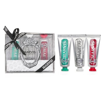 3 Flavours Box: 1xClassic Strong Mint Toothpaste+1xWhitening Mint Toothpaste+1xCinnamon Mint Toothpaste (3pcs) 