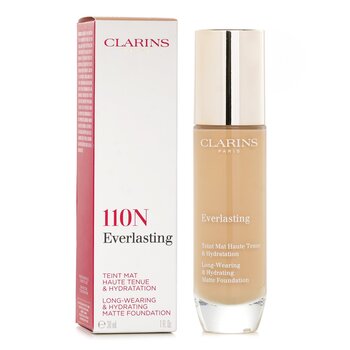 Clarins - Everlasting Long Wearing & Hydrating Matte Foundation - # 110N Honey(Box Slightly Damaged) Image 1