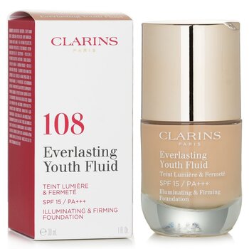Clarins - Everlasting Youth Fluid Illuminating & Firming Foundation SPF 15 - # 108 Sand(Box Slightly Damaged) Image 1