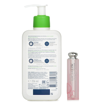 Christian Dior - Christian Dior Dior Addict Lip Glow Reviving Lip Balm - #001 Pink (With box from Seasonal Set) 3.2g X CeraVe Hydrating Cleanser For Normal to Dry Skin (With Pump) 236ml Image 2