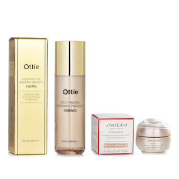 Shiseido - Shiseido Benefiance Wrinkle Smoothing Eye Cream 15ml X Ottie Gold Prestige Resilience Energetic Essence 50ml Image 1