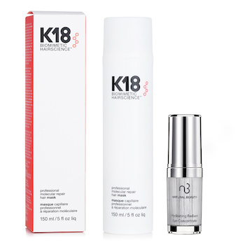 K18 - K18 Professional Molecular Repair Hair Mask 150ml X Natural Beauty Hydrating Radiant Eye Concentrate (Exp Date: 02/2026) 15ml Image 1