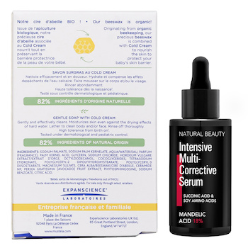 Mustela - Mustela Gentle Soap With Cold Cream 100g X Natural Beauty Intensive Multi-Corrective Serum - Mandelic Acid 18% (Exp Date: 12/2025) 35ml Image 2