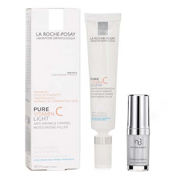 La Roche Posay - La Roche Posay Pure Vitamin C Light Anti-Wrinkle Firming Moisturising Filler 30ml X Natural Beauty Hydrating Radiant Eye Concentrate (Exp Date: 02/2026) 15ml Image 1