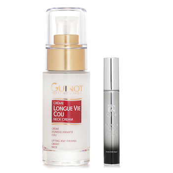 Guinot Longue Vie Cou Firming Vital Neck Care30ml X Ottie Platinum Aura Roll Up Eye Cream 15ml (2pcs) 