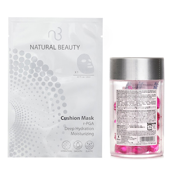 Ellips - Ellips Hair Vitamin Oil - Hair Treatment 50capsules x1ml X Natural Beauty r-PGA Deep Hydration Moisturizing Cushion Mask (Exp Date: 01/2026) 6x 20ml Image 2