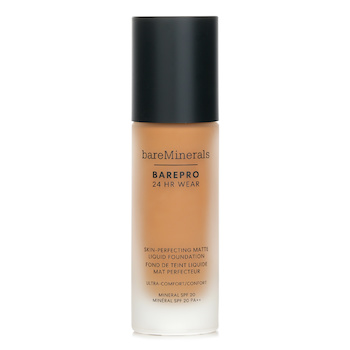 BAREPRO 24HR WEAR Skin Perfecting Matte Liquid Foundation Mineral SPF 20 - # Medium 37 Warm (30ml/1oz) 