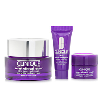 Clinique - Smart Clinic.Set: Lifting Face+Neck Cream 50ml+Wrinkle Correcting Serum 10ml+Wrinkle Corrective Eye Cream 5ml +Bag Image 1