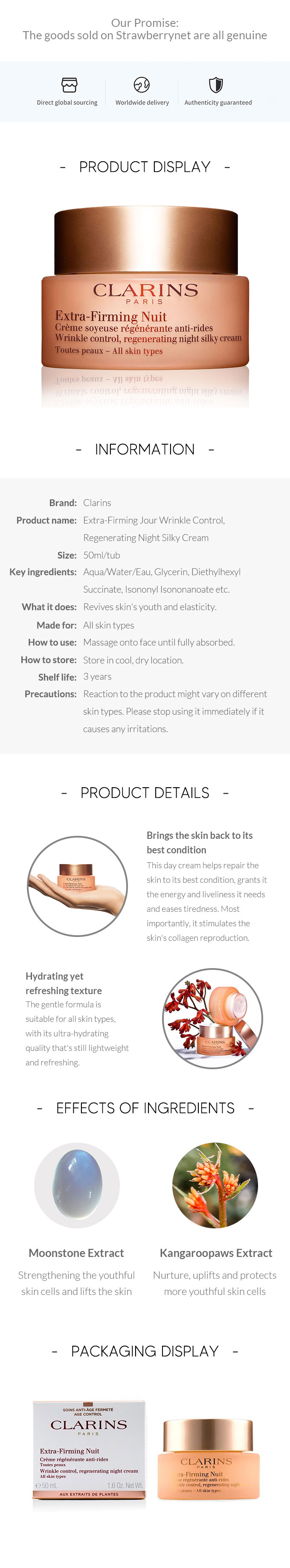 Extra-Firming Nuit Wrinkle Control, Regenerating Night Cream - All Skin Types