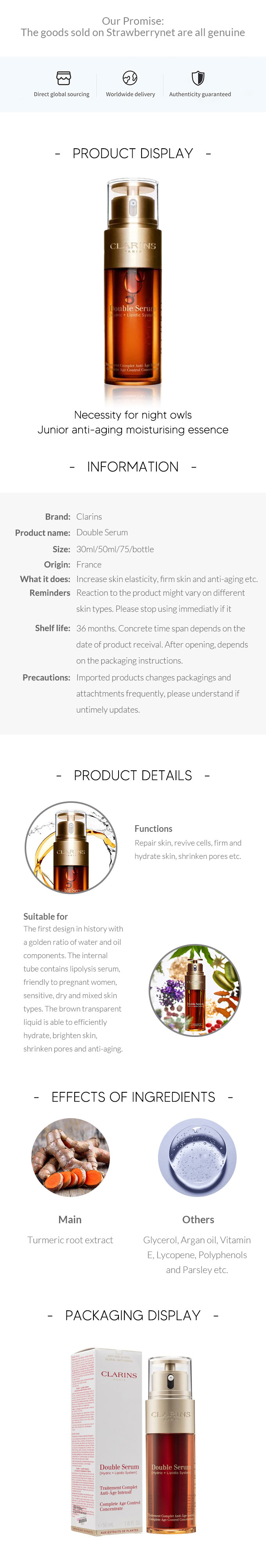 Clarins Double fashion Serum DELUXE EDITION 2.5oz