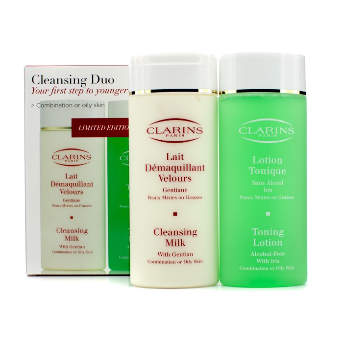 Clarins Cleansing Coffret : Cleansing Milk 200ml + Toning Lotion 200ml C/O Skin 2pcsProduct Thumbnail