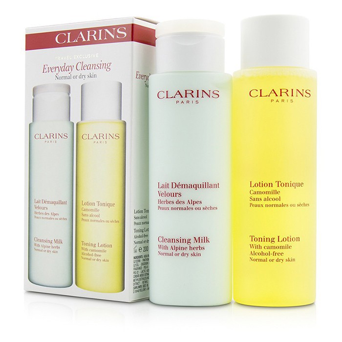 Clarins Cleansing Coffret : Cleansing Milk 200ml + Toning Lotion 200ml (Normal/Dry Skin) 2pcsProduct Thumbnail