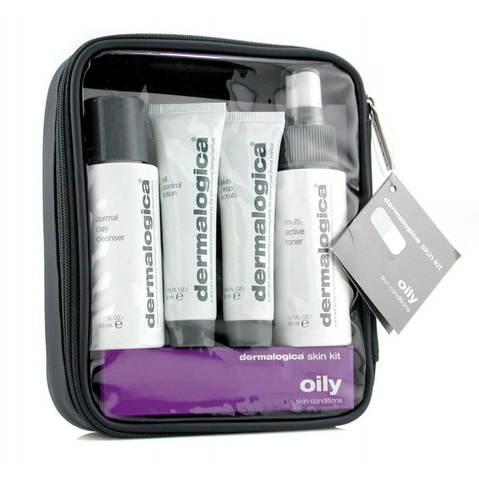 Dermalogica Oily Skin Kit: sredstvo za ciscenje 50ml+ toner 50ml+ losion za kontrolu mascenja 22ml+ scrub 22ml+ 2x uzorak+ torbica 6pcs+1bagProduct Thumbnail